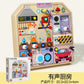 Children's Montessori Early Education Simulation Driving Steering Wheel Digital Switch Light Sound Busy Board Science and Education Aids Educational Toys