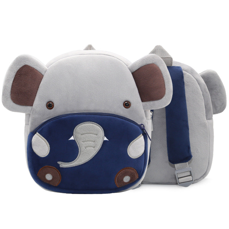 Cute Cartoon Animal Children's Backpack Stall Supply Backpack Kindergarten Plush Backpack Children's Bag Orderable Printing