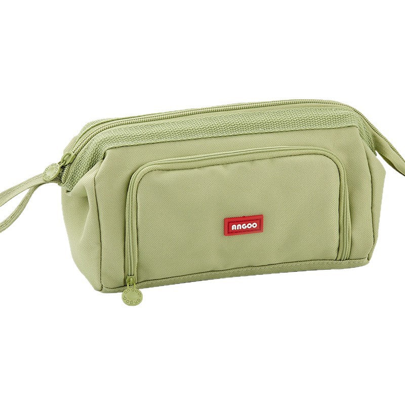 Korean Style Boat-Shaped Large-Capacity Multi-Layer Oxford Pencil Bag Multi-Functional Portable Stationery Box Simple Student Storage Pencil Bag