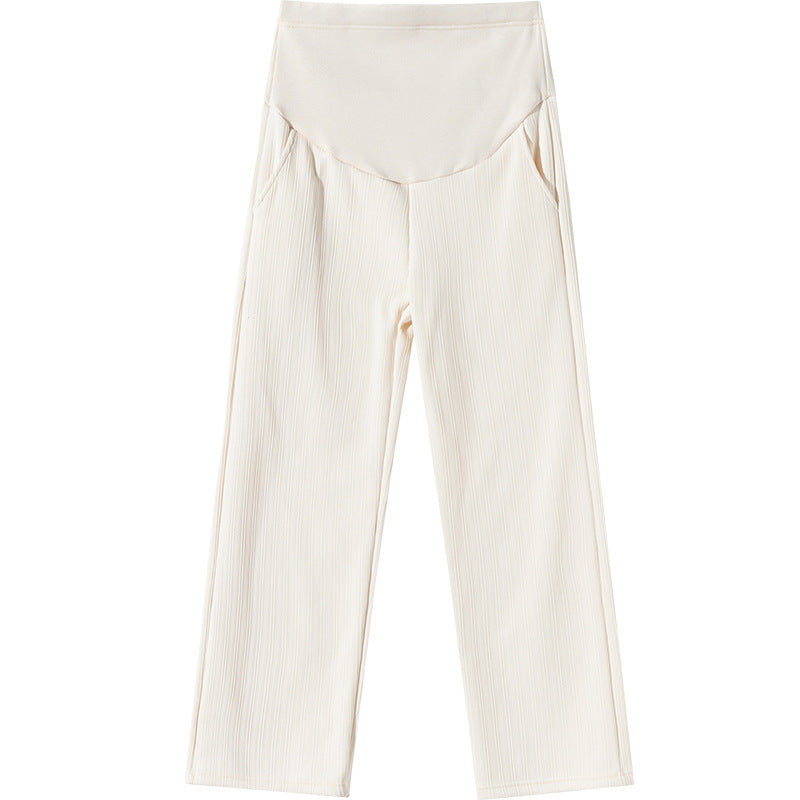 Pregnant Women's Pants Spring and Autumn Outer Wear plus size Wide Leg Pants Pregnant Women's Winter Pregnant Women's Pants fleece-lined Bottoming Abdominal Pants Spring
