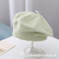 Spring and Autumn Korean Style Baby Boy and Girl Candy Color All-match Knitted Beret Children's Western Style Casual Wool Hat Paintler Hat