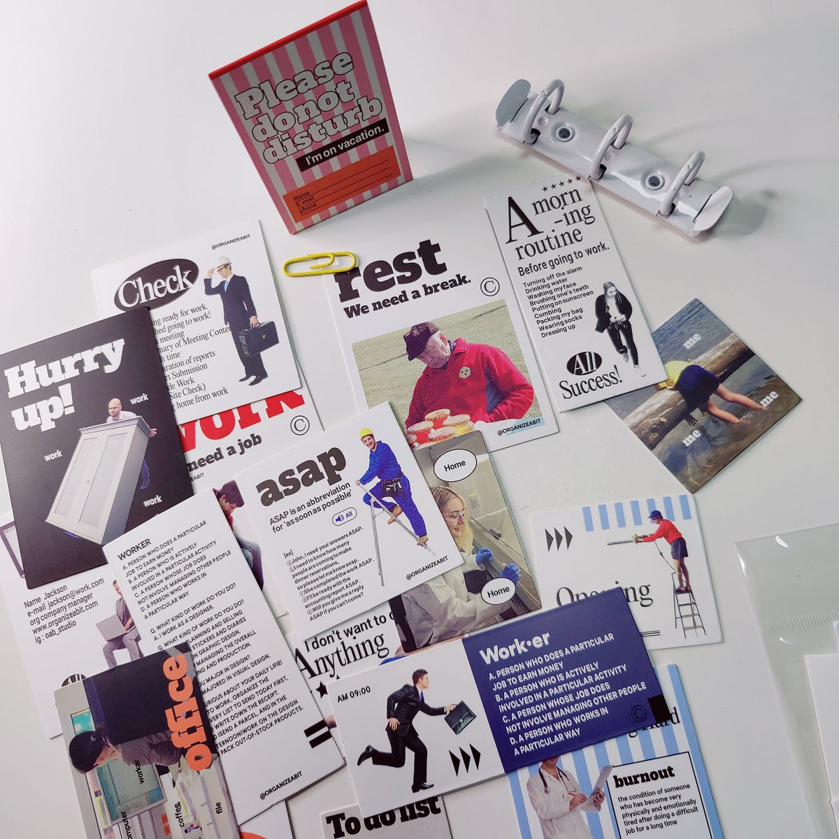 Korean OAB Character 202Hosil Magazine Landscape Retro Hand Account Decoration Material Collage Sticker Bag