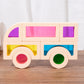 Children's 2025 New Toys Kindergarten Acrylic Building Blocks Wooden Rainbow Kaleidoscope Montessori Building Blocks Small Gifts