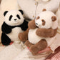 Simulated National Treasure Giant Panda Huahua Qizai Plush Doll Toy Rag Doll Kidsren's Gift Sleeping Hug Doll