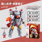 Little Luban Building Blocks Children's Educational Assembled Car Model Transforming Mecha Robot Compatible with Lego Boy Toys