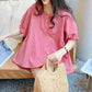 Picture processed summer solid color maternity short sleeve suit shorts suit