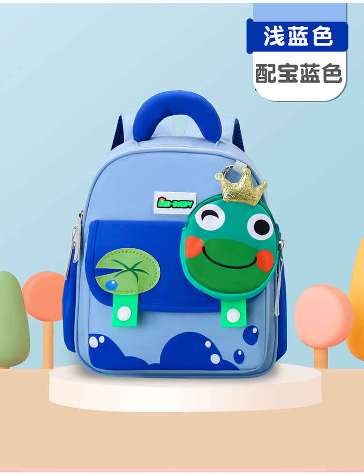 2025 New Kindergarten Schoolbag Boys and Girls Backpack Cartoon Cute Ultra-light Lightweight Large Capacity Casual Backpack