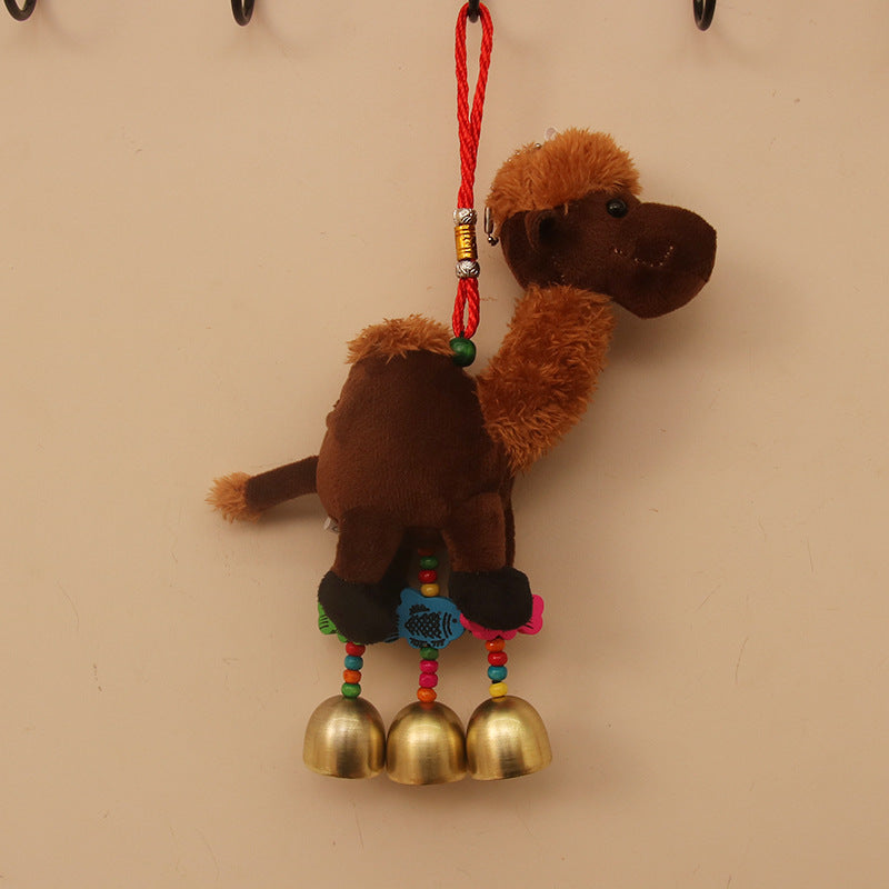 New Cute Cute Desert Bell Camel Pendant Plush Toy Doll Gift Bag Pendant Keychain