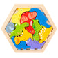 Cross-Border Children's Wooden Three-Dimensional Hexagonal Puzzle Animal Transportation Puzzle Building Blocks Early Education Educational Toys