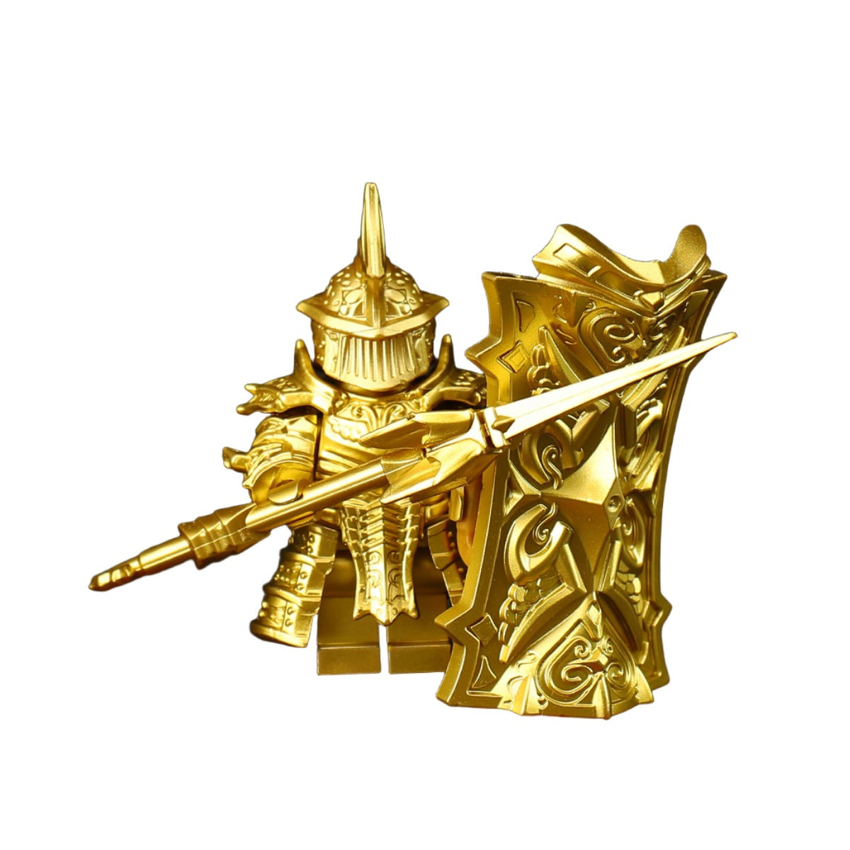 Black High Tower Knight Frost Silver Barrier Battle Guard Soul Third Party Minifigure Building Block Toy Boy Compatible with Lego Foreign Trade