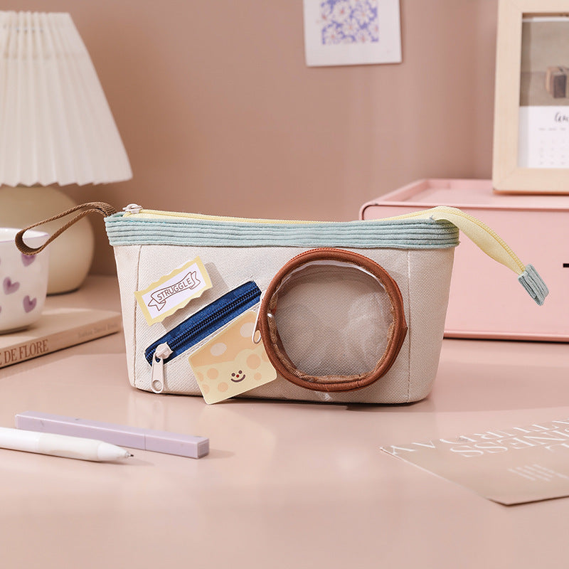Cute Food Pain Bag Pencil Case Ins Style Book Junior High School Student Stationery High-Looking Large-Capacity Pencil Case Pencil Case
