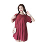 Maternity dress 2025 Summer Korean Loose plus size Slimming Sweet Short Sleeve Retro Long A- line Dress