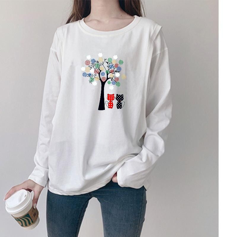 Out to wear nursing clothes spring and autumn clothes nursing maternity clothes moon clothes long sleeve outer home clothes loose T-shirt autumn
