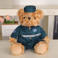 Police Bear Doll Traffic Police Bear Doll Uniform Fire Suit Teddy Bear Plush Toy Internet Red Bear Doll