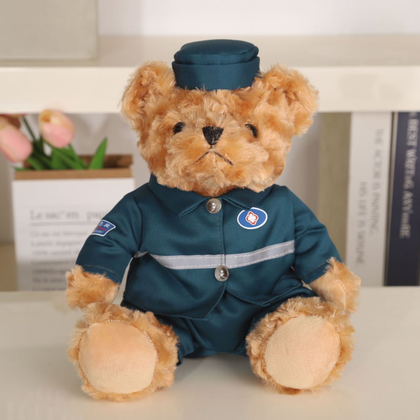 Police Bear Doll Traffic Police Bear Doll Uniform Fire Suit Teddy Bear Plush Toy Internet Red Bear Doll