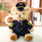 Police Bear Doll Traffic Police Bear Doll Uniform Fire Suit Teddy Bear Plush Toy Internet Red Bear Doll