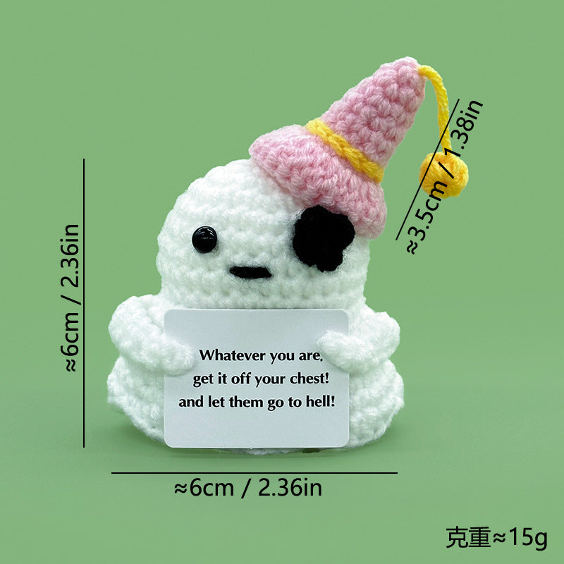 Cross-Border Amazon Handmade Knitted Doll Halloween Gift Ghost Little Devil Grim Reaper Emotional Plush Toy Wholesale