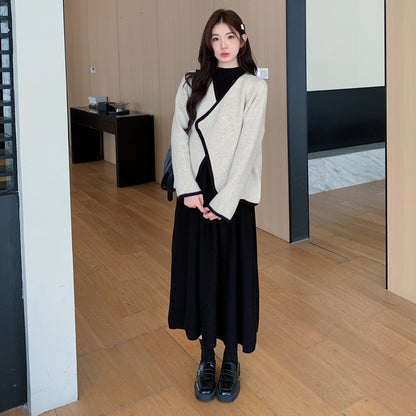 Maternity Clothes 2025 Autumn New Korean Fashion Two-Piece Pregnant Women Dress