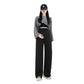Pregnant women's pants autumn and winter new fleece-lined wide leg pants side drawstring before and after pregnancy can wear pants