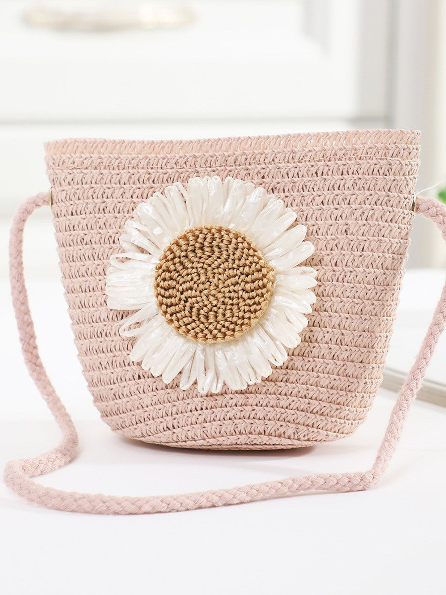 Cross-border New Children's Bag Spring and Summer New Children's Crossbody Bag Handmade Straw Satchel Travel Mini Coin Purse