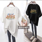 Breastfeeding Clothes Summer Outgoing Fashion Mid-length T-shirt Breastfeeding Top Side Opening Temperament Hot Mom Breastfeeding Clothes