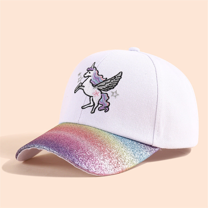 Cross-border Unicorn Children's Baseball Cap Baby Hat Spring and Autumn Festival Cross-border Foreign Trade Duck Tongue Hat