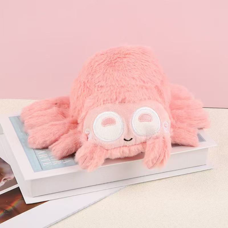 Cross-border simulation small spider doll Luca spider black and white spider doll doll Halloween decoration ornaments