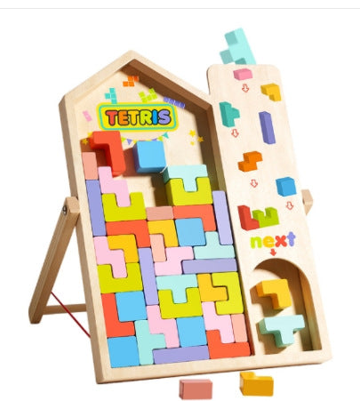 Factory Wooden Early Education Boys and Girls Accumulates Tetris Jigsaw Puzzle 3456-year-old Children's Educational Toys