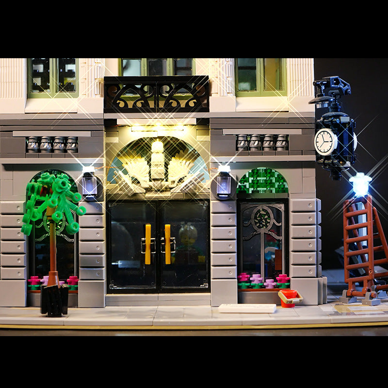 Compatible with LEGO Creative Street View Series Brick Bank 10251 Building Blocks LED Lighting DIY Lamp (not included)