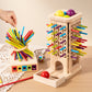 Early Education Children's Three-in-One Stick Game Baby Stick Color Classification Pitching Montessori Wooden Toys