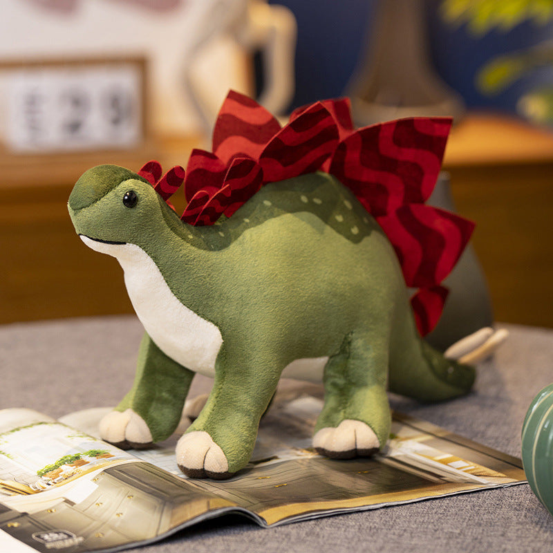 Cross-border Simulation Dinosaur Long Neck Dragon Triceratops Stegosaurus Doll Plush Toy Rag Doll Children's Day Gift