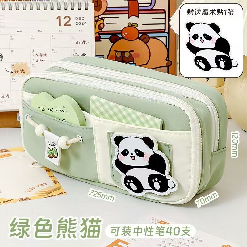 Velcro Puppy Pencil Case High-Looking 2025Ins Stationery Niche New Cute Girls Large-Capacity Stationery Box