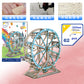 Name factory direct high-quality wood 3D three-dimensional puzzle Hummer cutting small house building Ferris wheel model