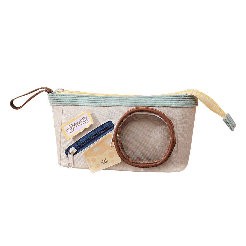 Cute Food Pain Bag Pencil Case Ins Style Book Junior High School Student Stationery High-Looking Large-Capacity Pencil Case Pencil Case