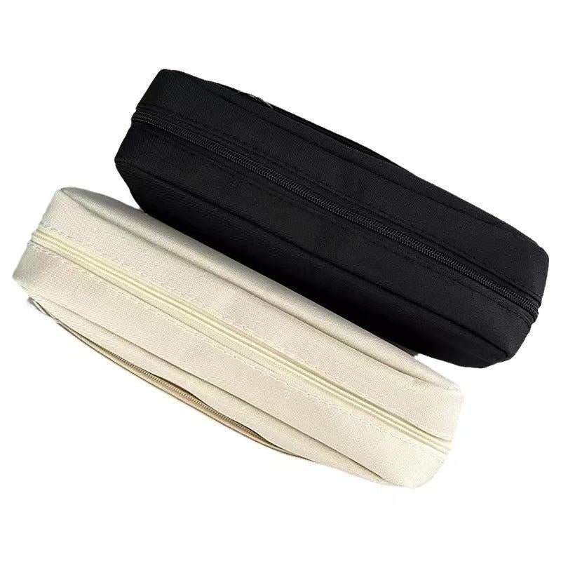 Double-Layer Large-Capacity Oxford Cloth Pencil Case Blank Pencil Case Primary School Student Pencil Case DIY Stationery Bag