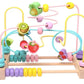 Children's Wooden Multi-Functional Threading Large Bead Color Recognition Early Education Building Blocks Matching Parent-Child Interactive Educational Toys