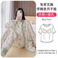 Spring and Autumn Cotton Short Sleeve Suit with Chest Pad Three-Piece Breastfeeding Pajamas Summer Pregnant Women Feeding