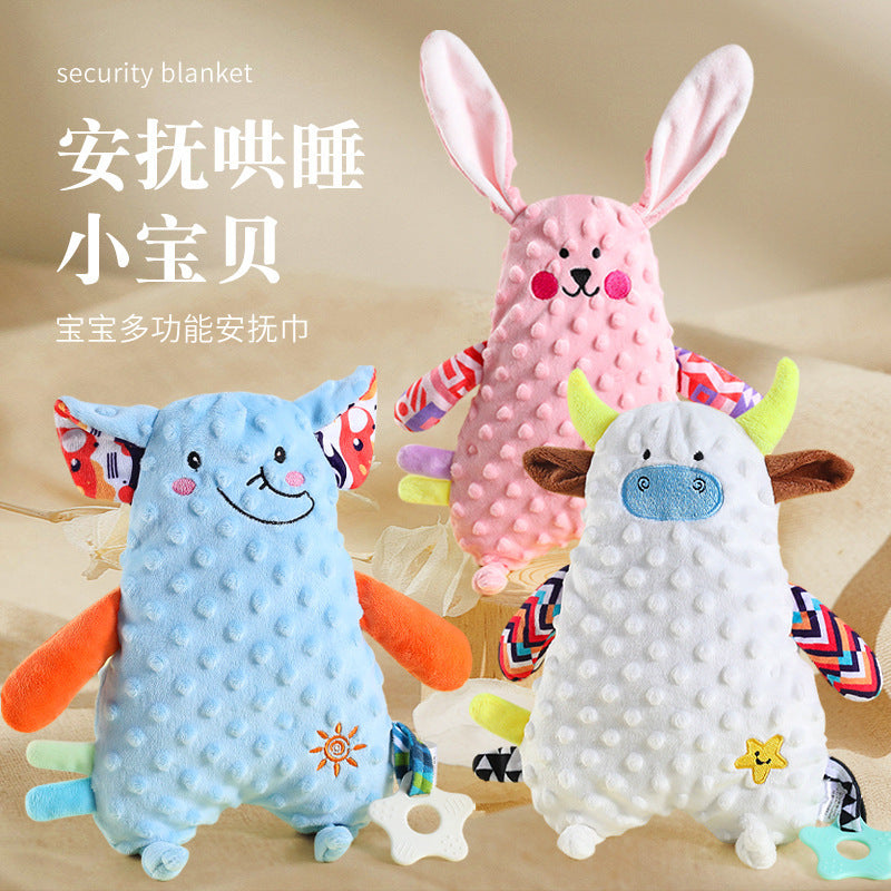 Baby Washable Sleeping Doll Baby Soothing Towel Doll with Teeth Gum Locomable Toy for Boys and Girls