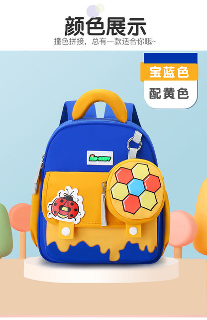 2025 New Kindergarten Schoolbag Boys and Girls Backpack Cartoon Cute Ultra-light Lightweight Large Capacity Casual Backpack