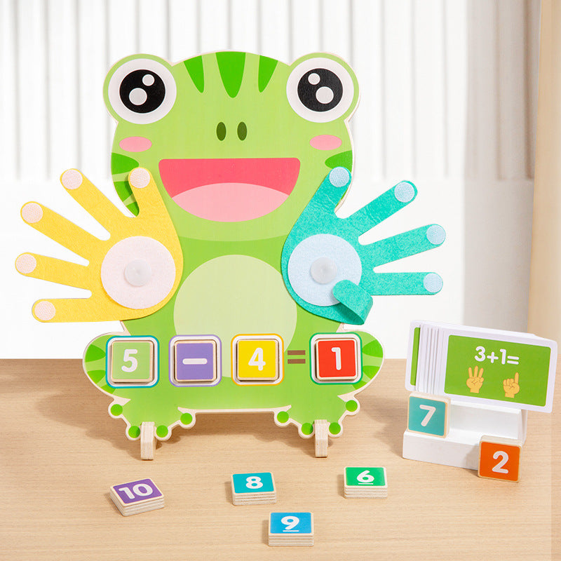 Children's Finger Arithmetic Educational Teaching Aids Addition and Subtraction Arithmetic Palm Mathematics Enlightenment Wooden Toys Kindergarten