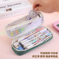 Large-Capacity Durable and Washable Student Stationery Oxford Cloth Storage Bag Transparent Square and Round Pencil Bag Multi-Layer Portable Pencil Bag
