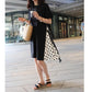 Pregnant Women's dress Fashion Loose plus size Long Over-the-Knee Dress Stitching T-shirt Dress Korean Pregnant Women's Summer Dress