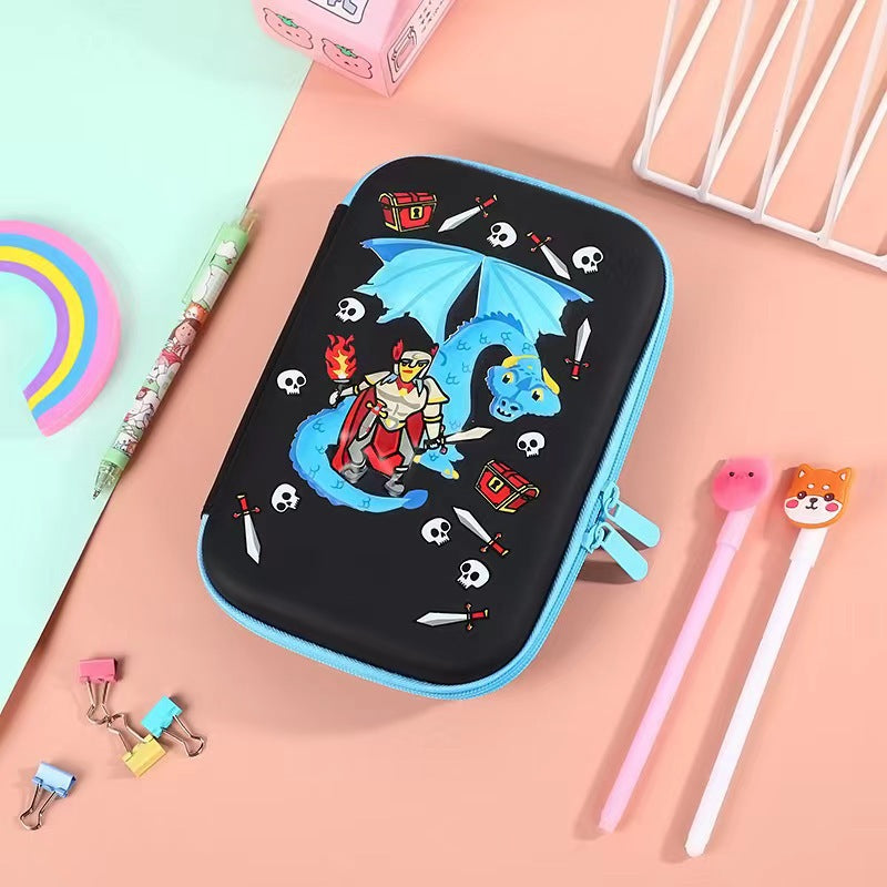 Eva Pencil Box 3D Stereo Large-Capacity Kidsren's Pencil Bag Multi-Functional Student Stationery Popular Pencil Box Waterproof