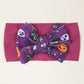 European and American New Halloween Children's Hair Band Pumpkin Head Printed Bow Baby Hair Accessories Baby Headscarf