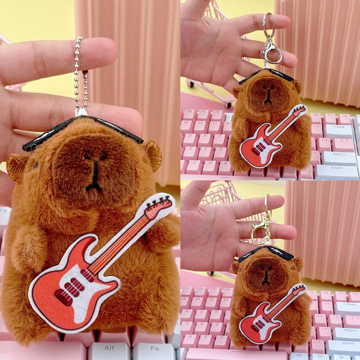 Cross-Border Capybara Mascot Backpack Small Pendant Keychain Chinese Style Zodiac Pendant Couple Ugly Doll
