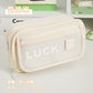Flip-Top Pencil Case Ins Style High School Student New Style Pencil Case for Girls Male Large Capacity Stain-Resistant Simple Stationery Box