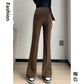 Pregnant women's spring new goddess pants flared pants split slim fit high slimming outerwear trousers pregnant women's suit pants