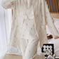Spring and Autumn Cotton Short Sleeve Suit with Chest Pad Three-Piece Breastfeeding Pajamas Summer Pregnant Women Feeding