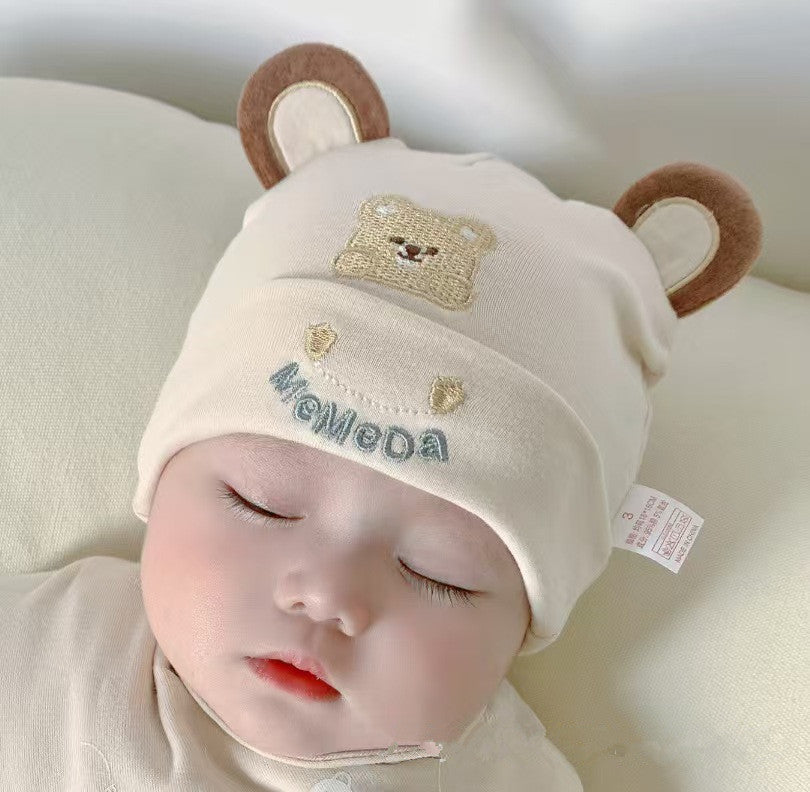 Baby Hat Spring and Autumn Pure Cotton Newborn Baby Spring and Autumn Hat Newborn Baby Boys and Girls Cute Spring Fetal Hat