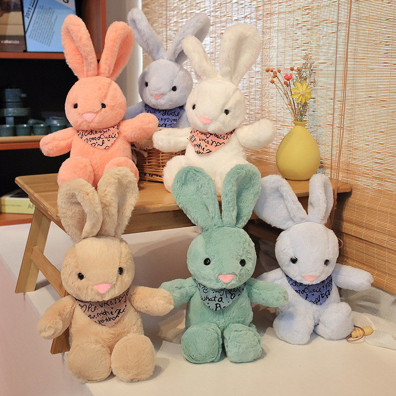 Short Plush Scarf Rabbit Doll Pillow Cloth Doll Wedding Gift Bag Ferrule Stall Night Market Push Gift